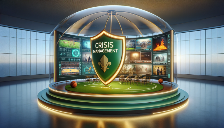Effective Crisis Management for Celebrities 2023-12-28 13.08.34 - A conceptual image illustrating crisis management insurance in sports and entertainment.