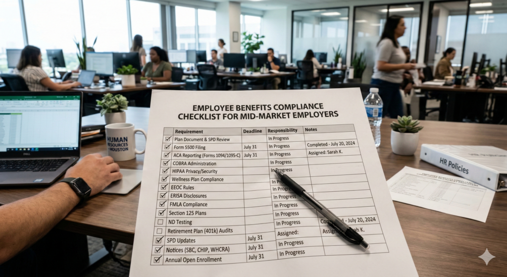 Employee Benefits Compliance Checklist for Mid-Market Employers (2026)