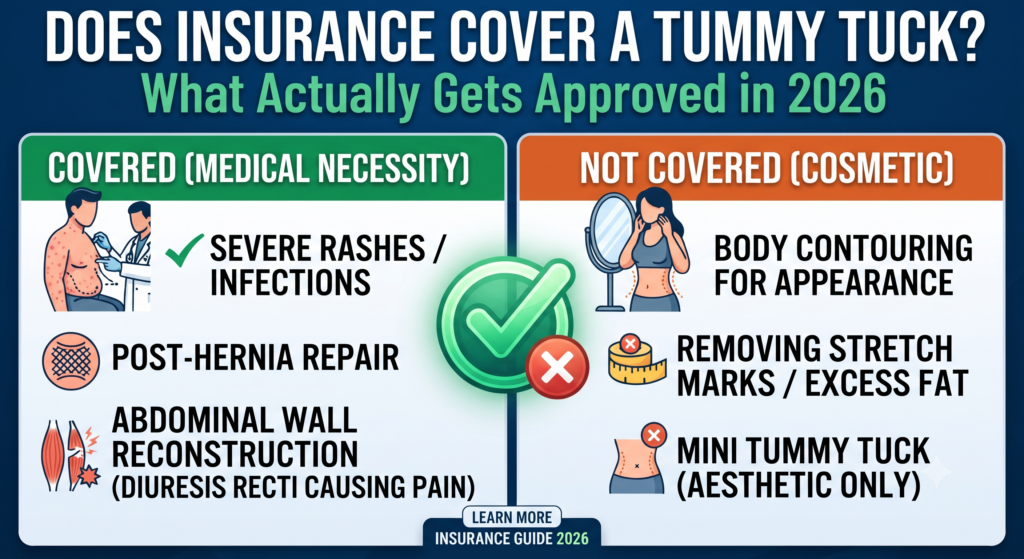 Does Insurance Cover a Tummy Tuck? What Actually Gets Approved in 2026
