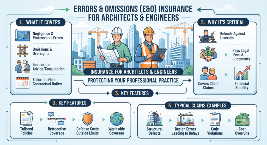 E&O for Architects and Engineers: What AIA/EJCDC Contracts Require and What It Actually Costs (2026)